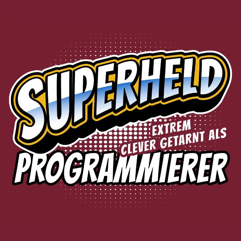Superheld, clever getarnt als Programmierer