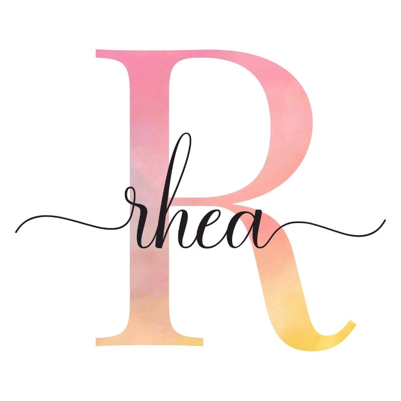 R | Monogramm | Name | Rhea |Watercolor