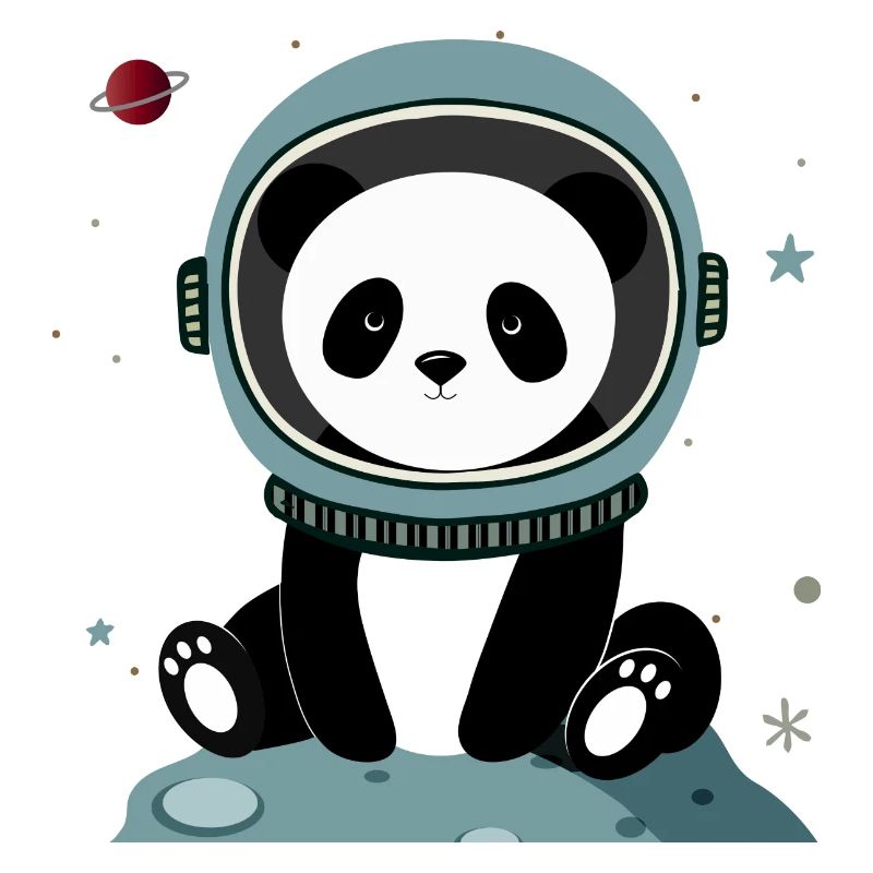 Astronaut Panda – Imaginative Space Motif