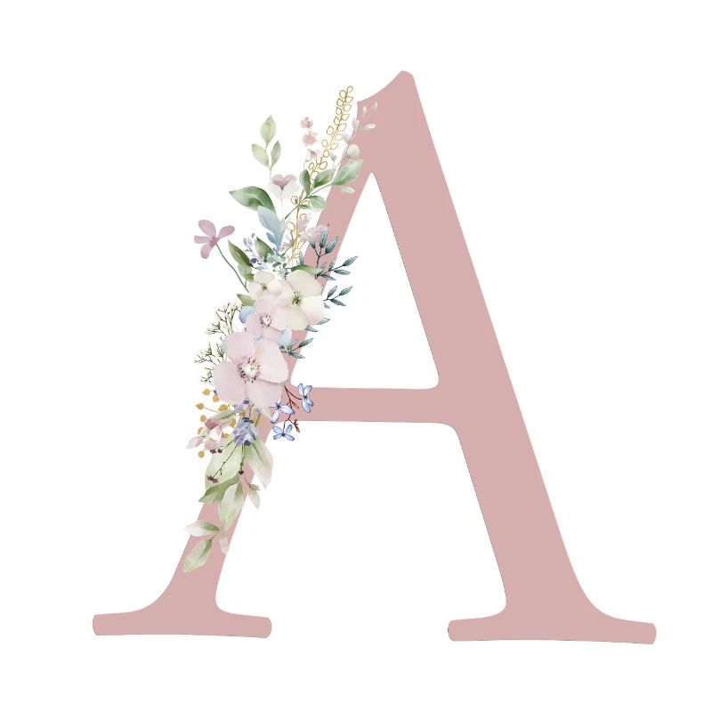 A Monogram, Floral, Personalizable