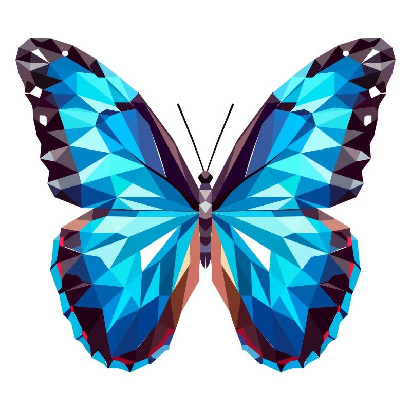 Papillon bleu - Inspiré du papillon Morpho