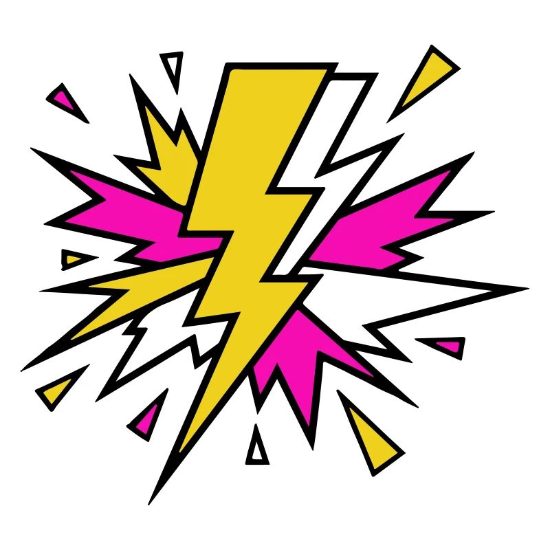 Gelber Strahl Neon-Explosion