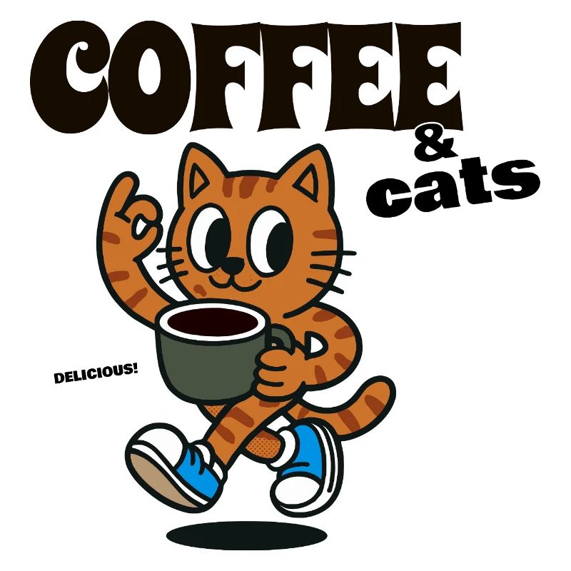 Cat Coffee Lover COFFEE & CATS