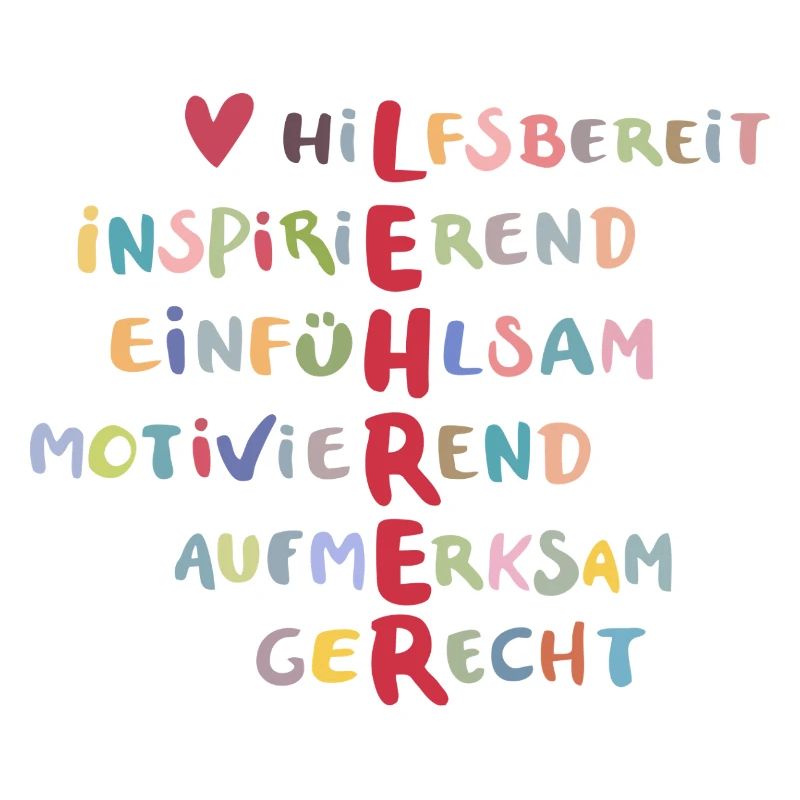 Farbenfrohe Werte Collage – Hilfsbereit