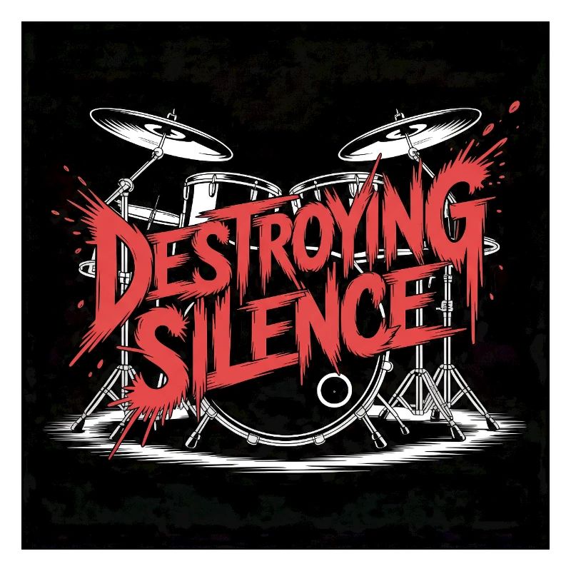 Destroying Silence Drum Graffiti