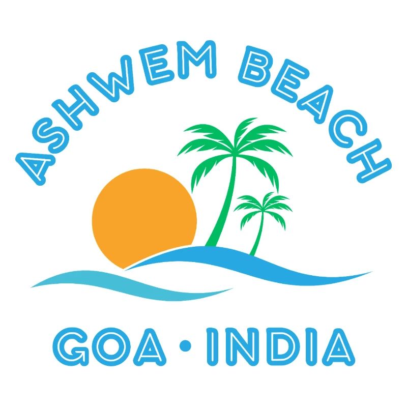 Palmier du coucher de soleil de Goa plage d’Ashwem