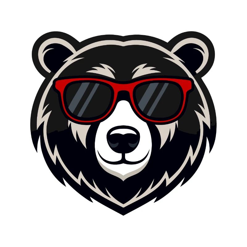 Coole Teddybär-rote Brille