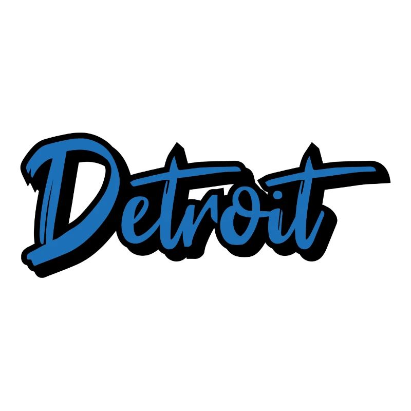 Detroit Script Blue