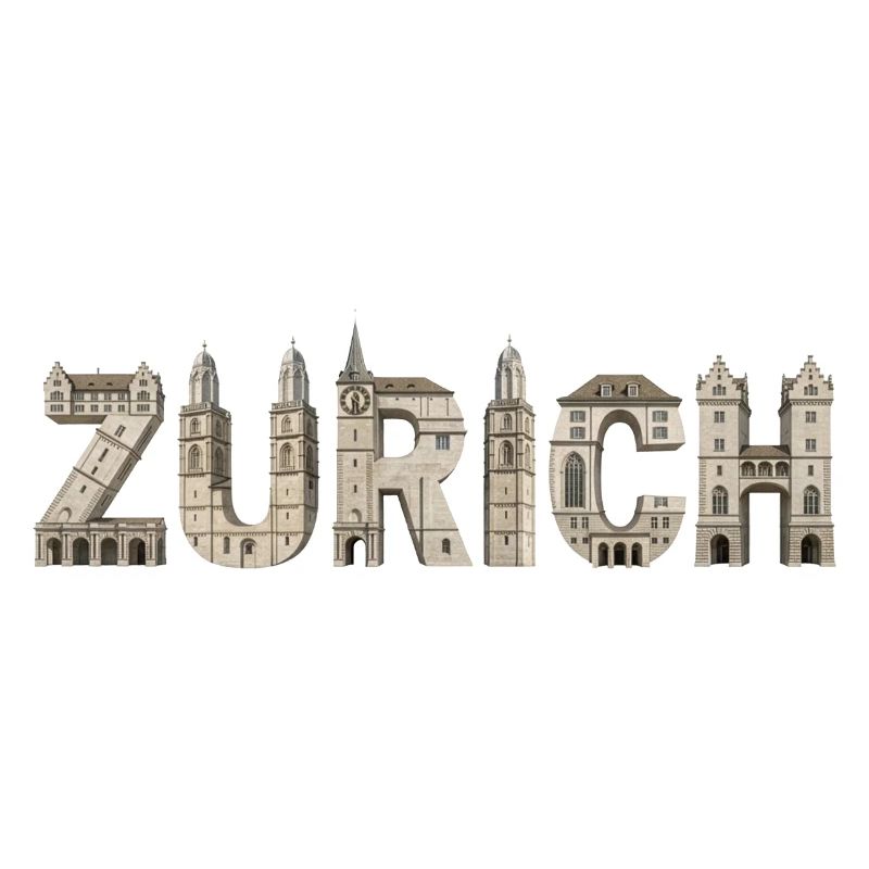 Typographie de l’architecture de Zurich