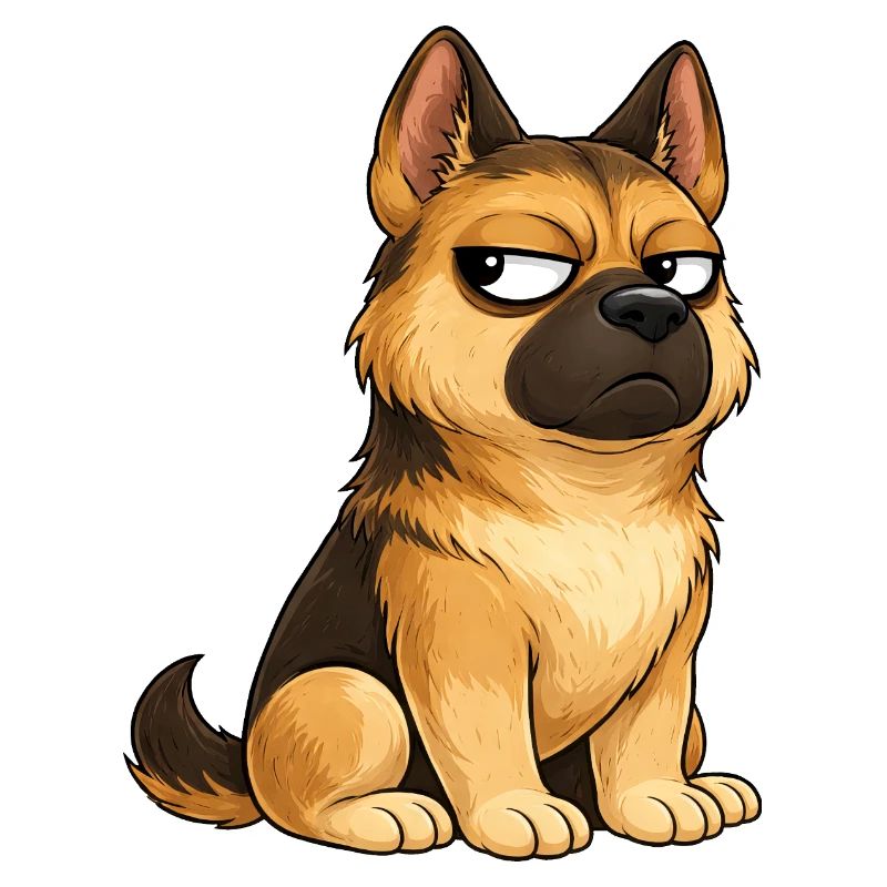 Cooler Hund Deutscher Schäferhund Skeptisch