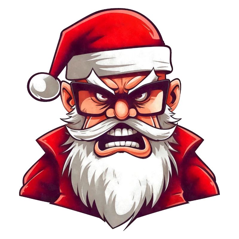 Lustiger wütender Weihnachtsmann