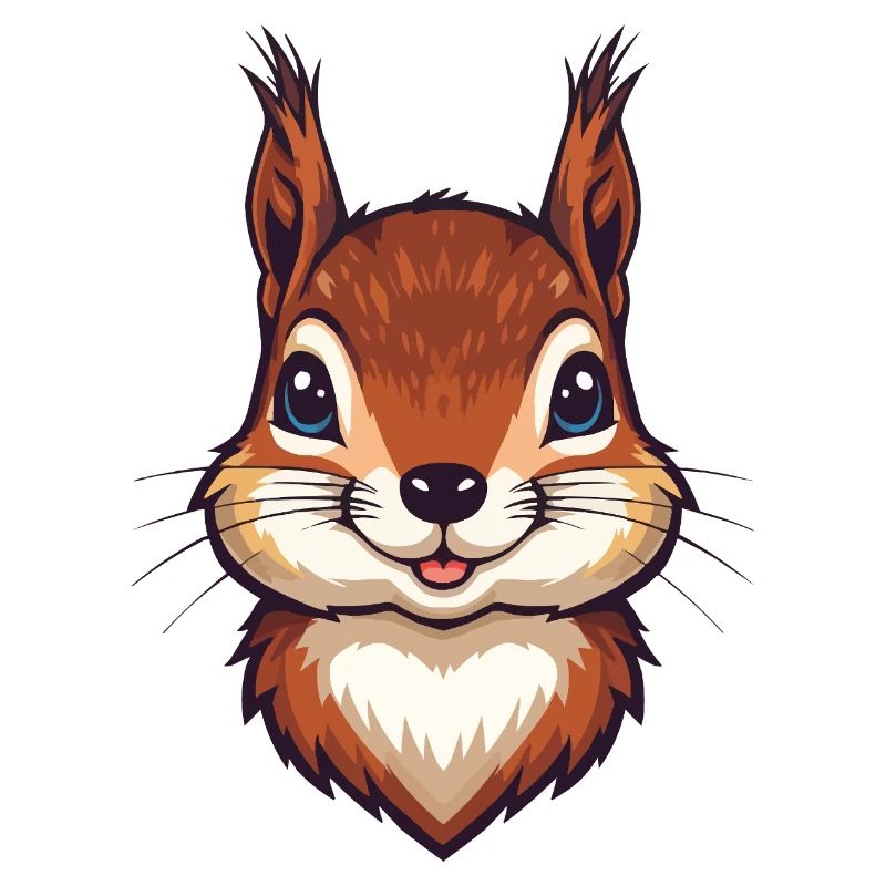 Süßer Eichhörnchen Kopf