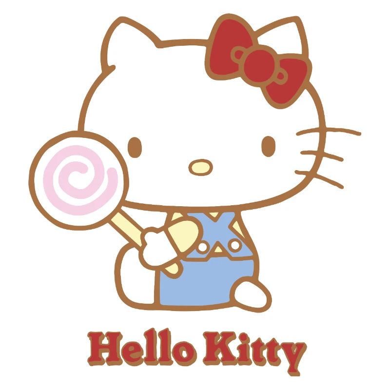Hello Kitty Mit Einem Lollipop