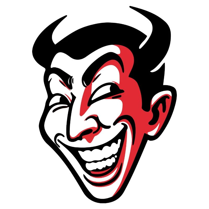 Expressive Smiling Comic Face Design