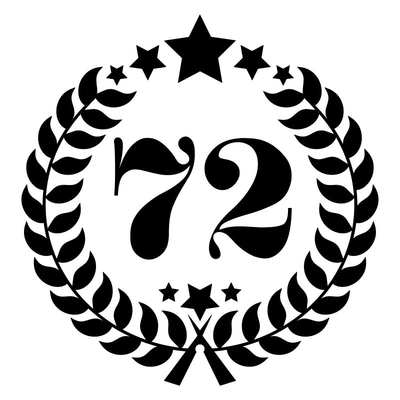 72ter numéro de bague d'anniversaire 72 Year Old