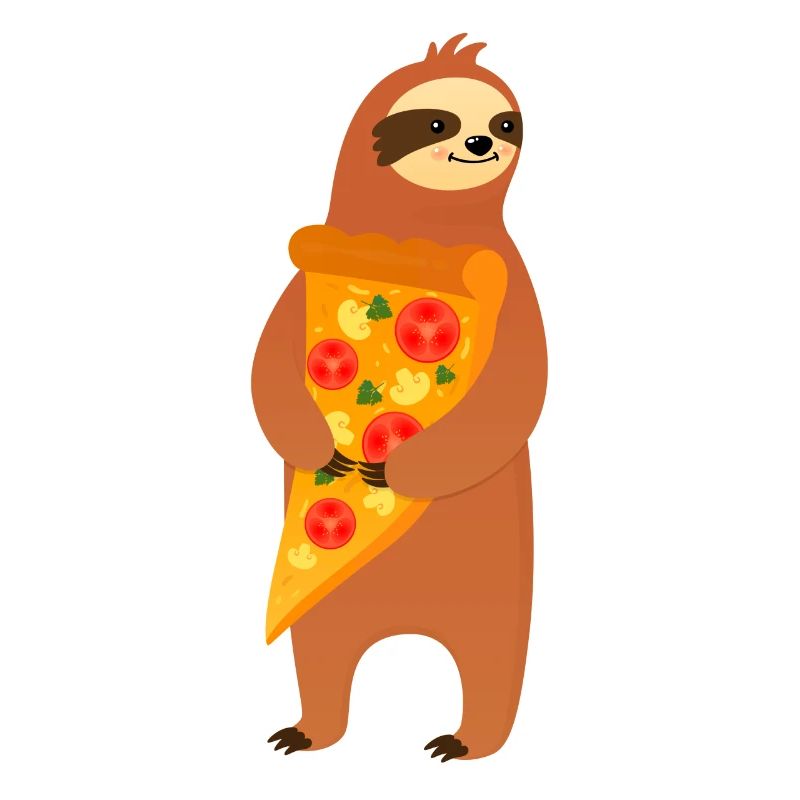 Sloth With Pizza Slice
