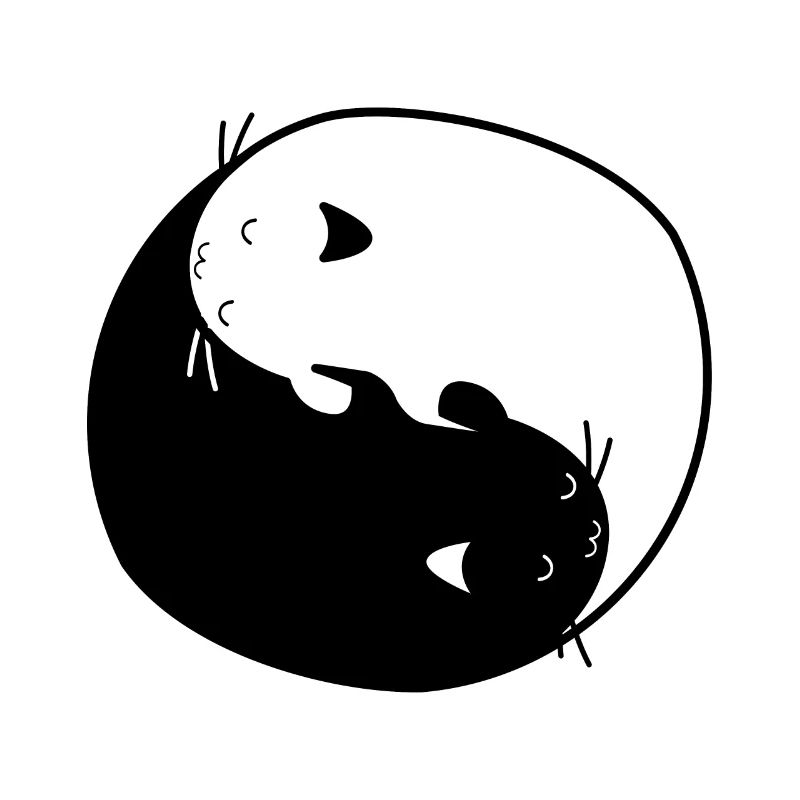 Katze yin yang