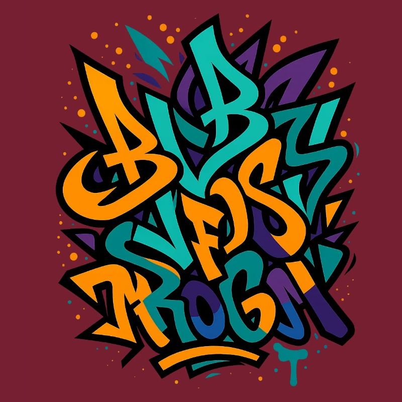 Explosion de couleurs de graffitis de rue