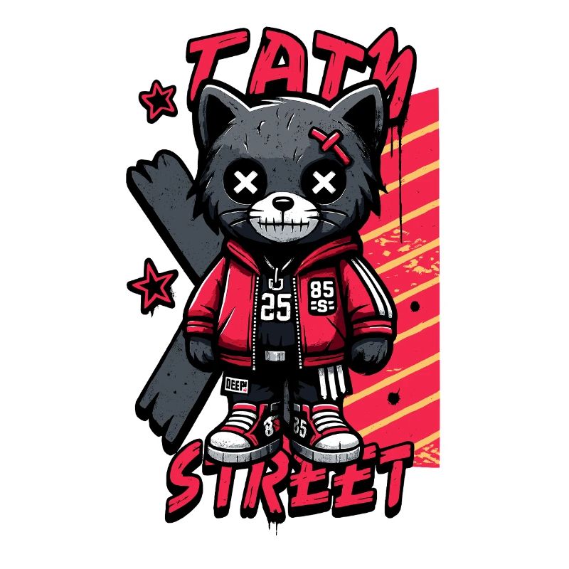 Sweat à capuche Tatty Street Cat Pull
