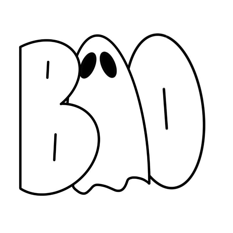 BOO Ghost Lettrage