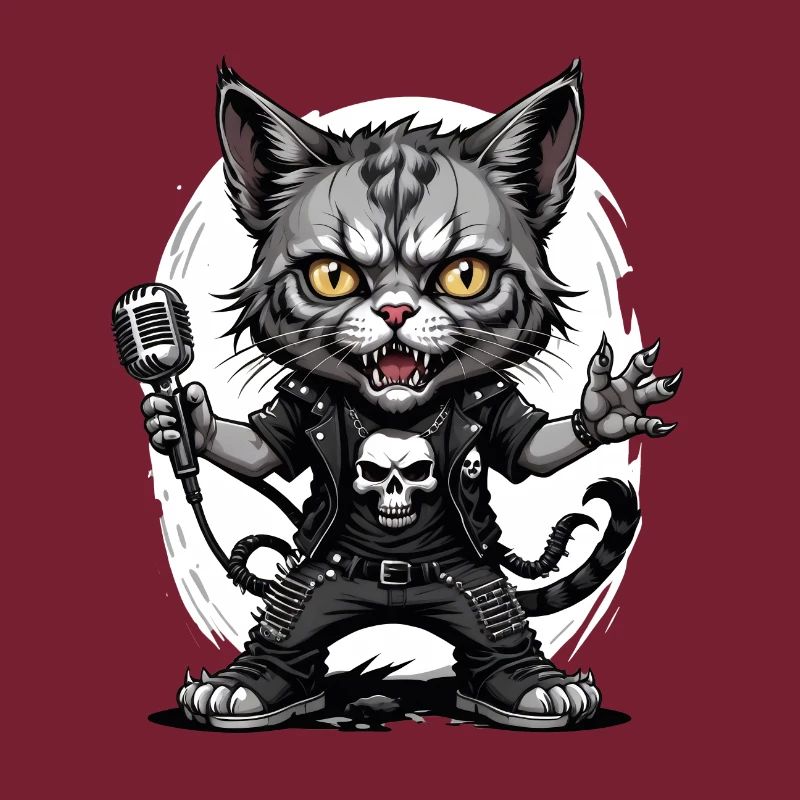 Cat Rocker Katze HardRock Geschenk