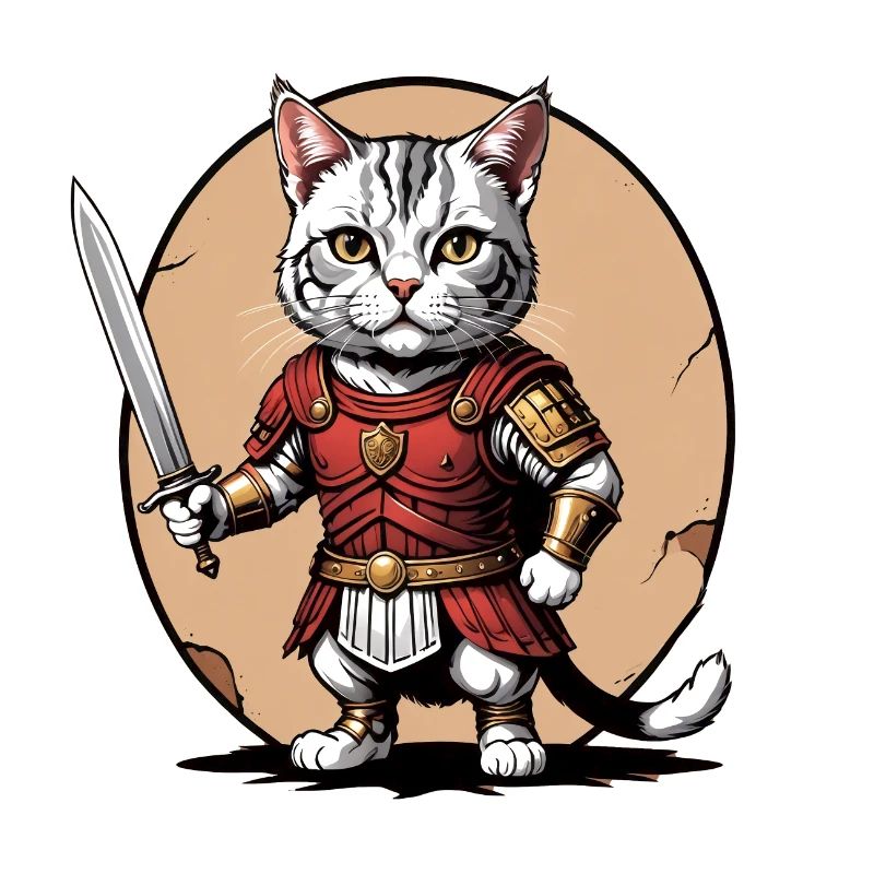 Chat Guerrier Romain Chat Cadeau