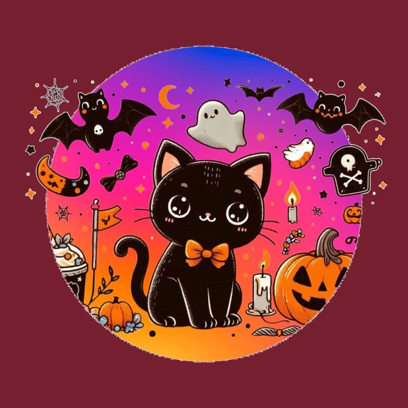 Süßes Kätzchen Halloween