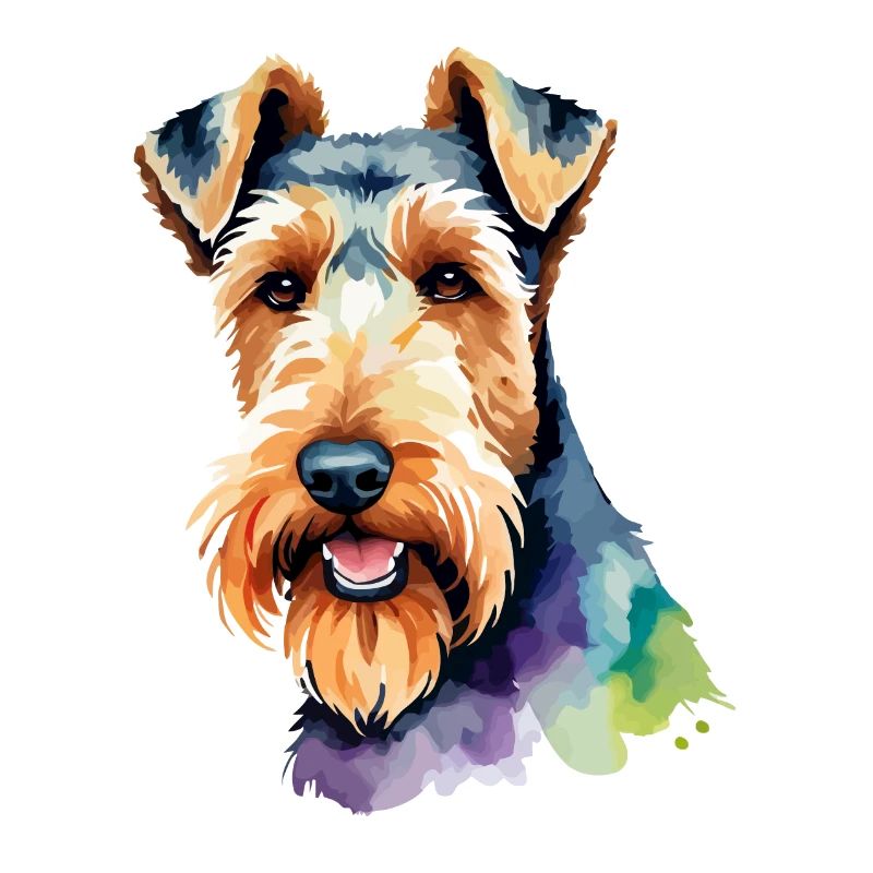 Airedale Terrier Wasserfarben