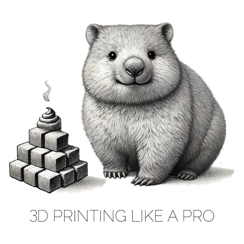 Wombat imprimant en 3D comme un Pro Cubic caca drôle