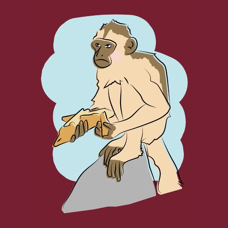 Illustrated design with monkey