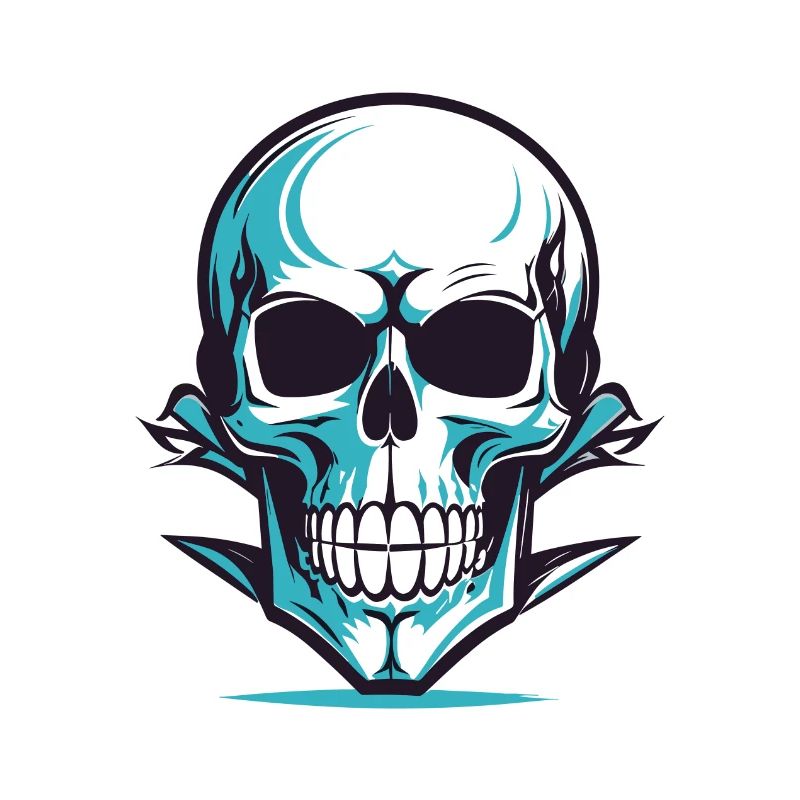 Graphic Skull in Vector Style