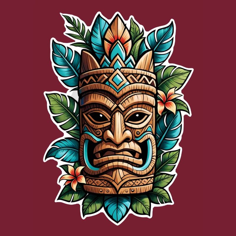 tiki beach - statue polynèsie