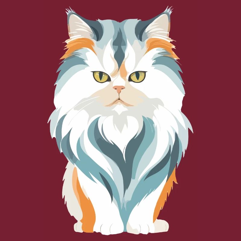 Katze Vektor Kunst mit lebendiger Farbillustration