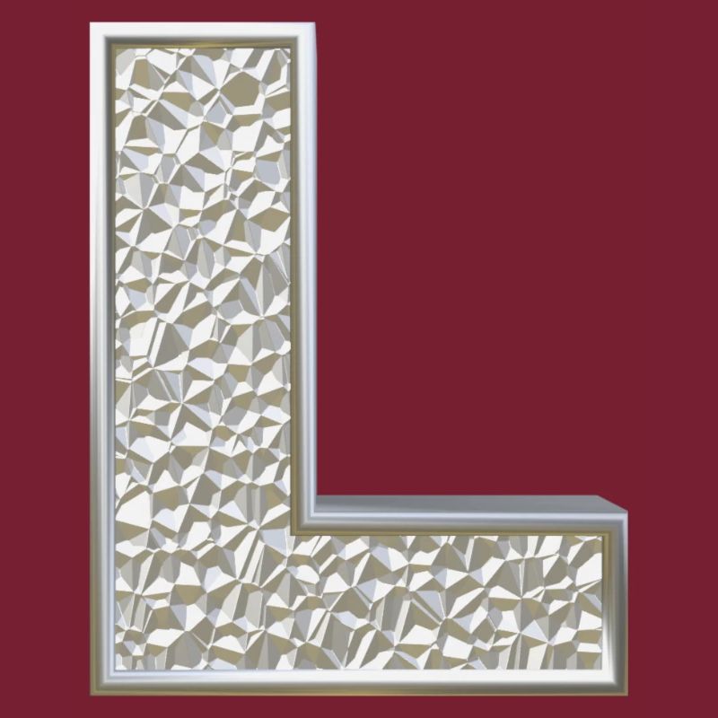 L, letter, initial, monogram,