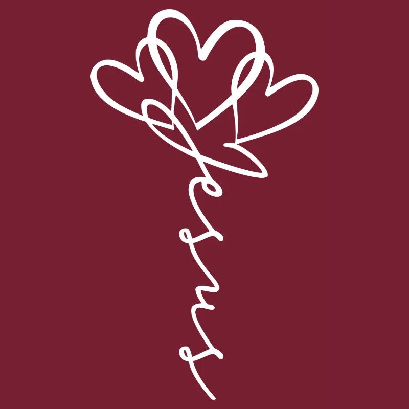 Jesus Scripture Heart Flower