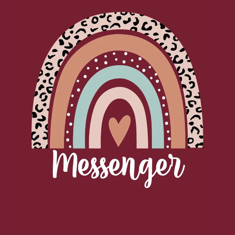 Messenger Rainbow Leopard Funny Messenger