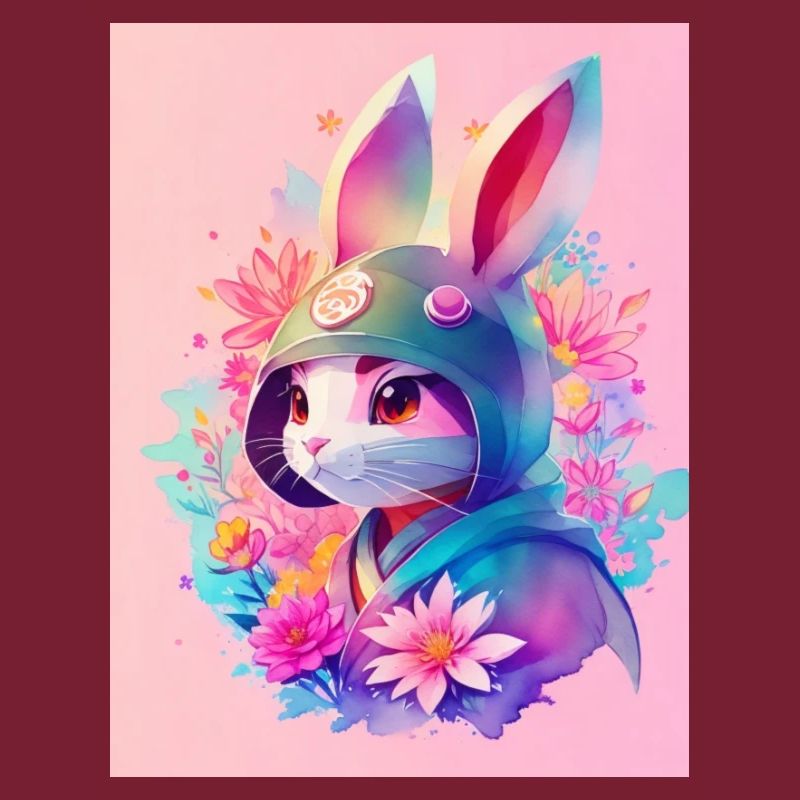 Lapin dans le style numérique