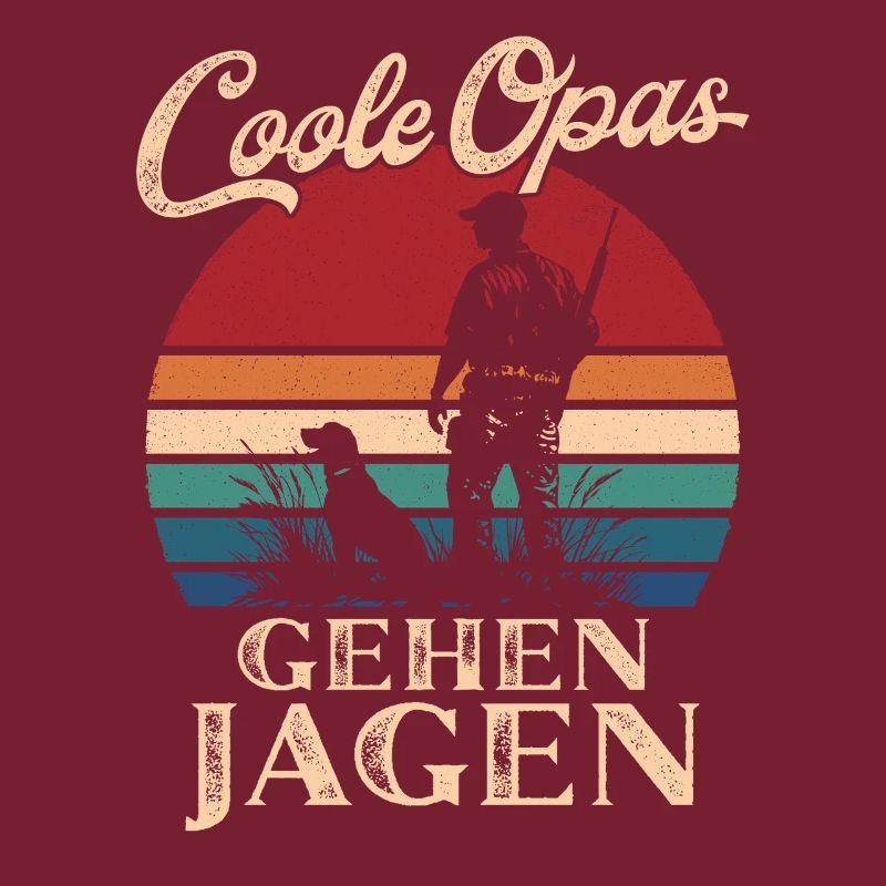 Coole Opas gehen Jagen Retro Großvater