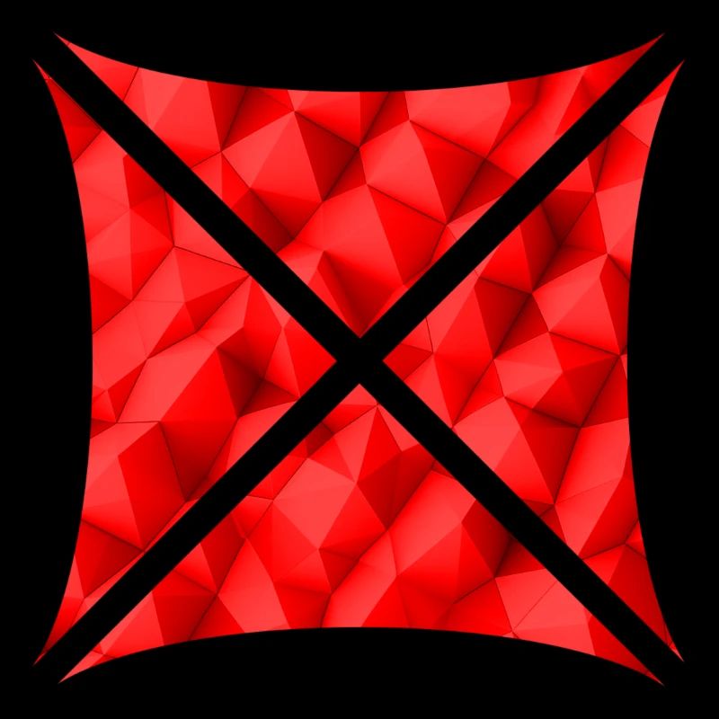 Abstraktes Polygon Design rot