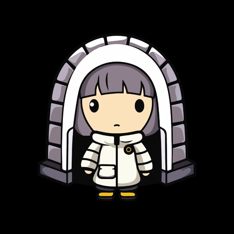 Winter Eskimo Iglu Comic