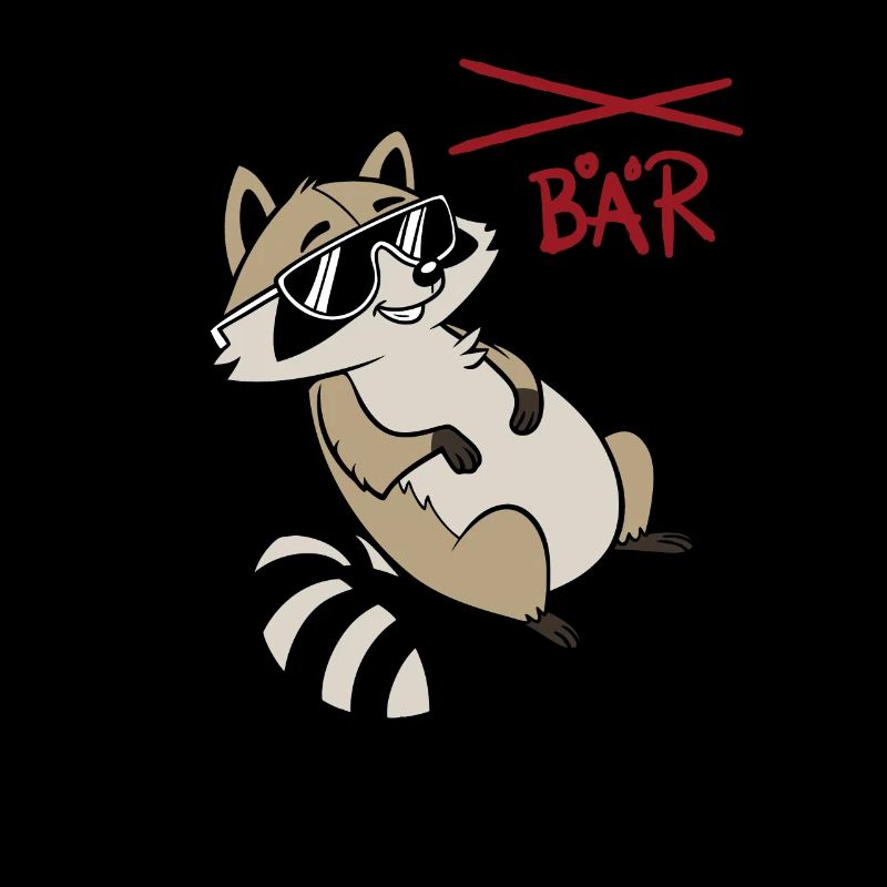 Waschbär Bauch - Waschbrett Bauch Geschenk