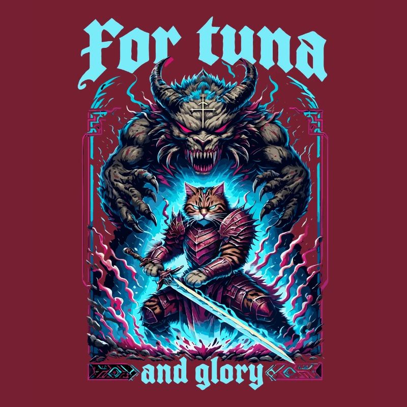Mittelalter Katze Thunfisch Kunstwerk Ruhm Glory