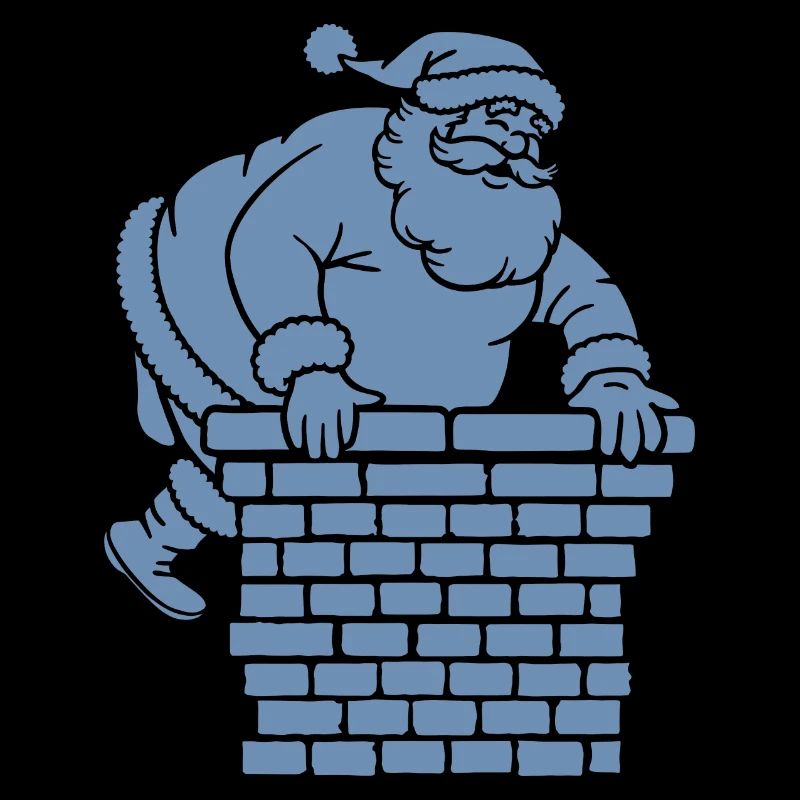 Weihnachtsmann Silhouette Minimalistisch