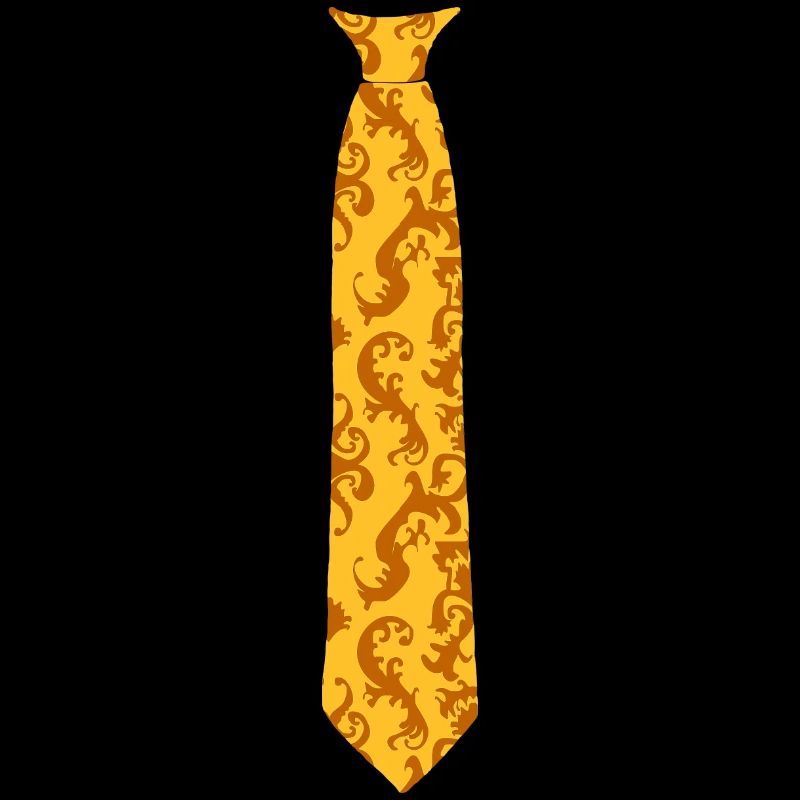 Tie Retro Beige-brown - Pattern Fake Tie
