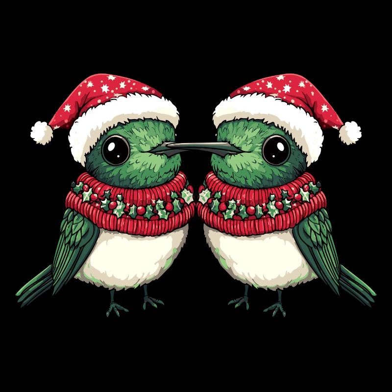 Hummingbird Bird Christmas Team
