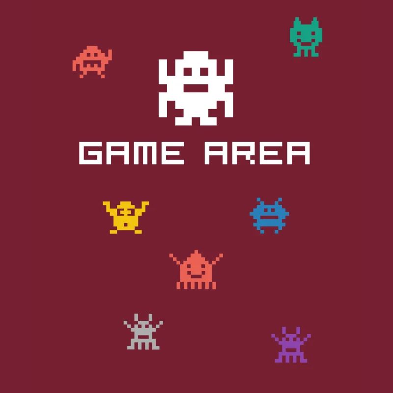 area di gioco pixel nerd pc konsole giocatore retrò Monste