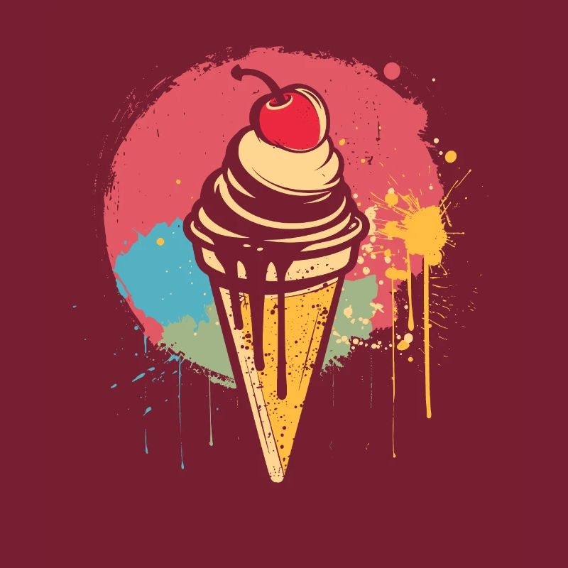 Ice cream cone graffiti