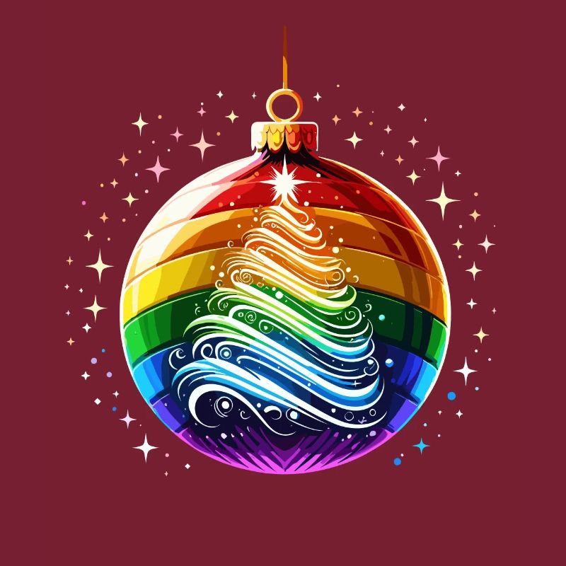 Regenbogen Weihnachtskugel