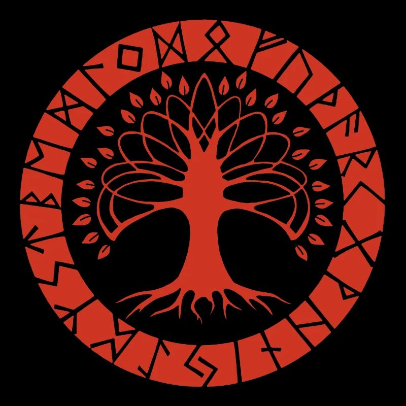 Red Runic Tree