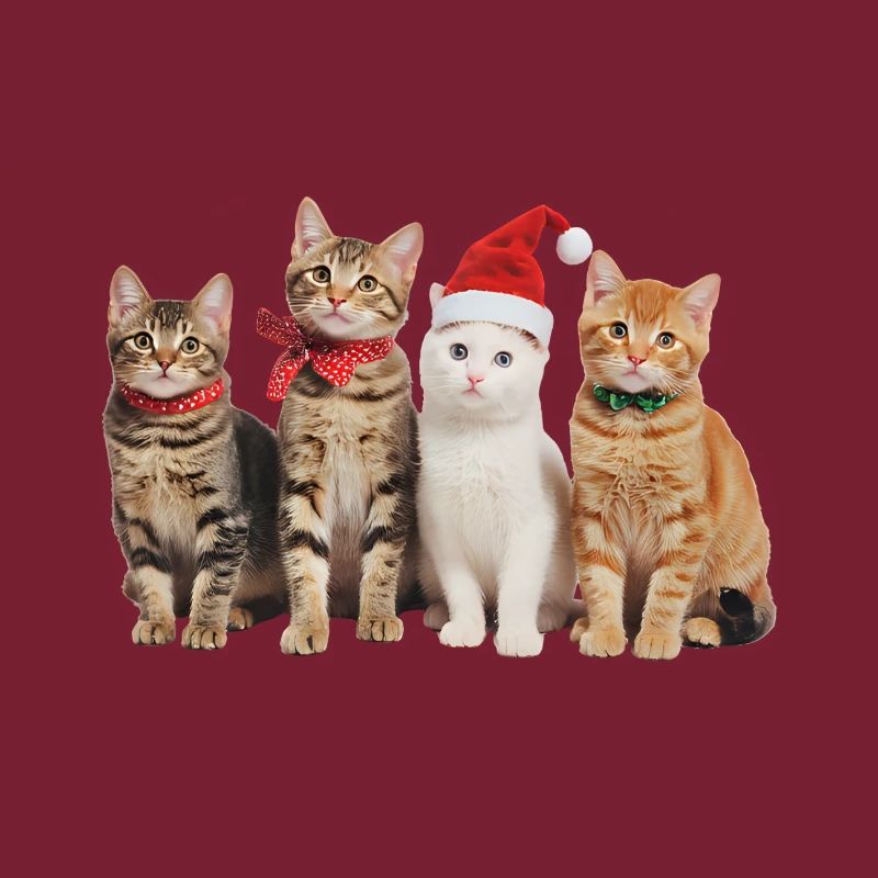 Chat à Noël